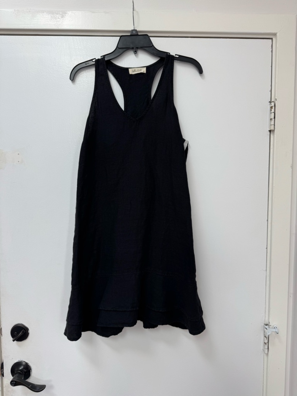 Bella Dahl Black Sleeveless V-Neck Swing Dress